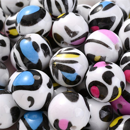 Leopard Print Acrylic Beads