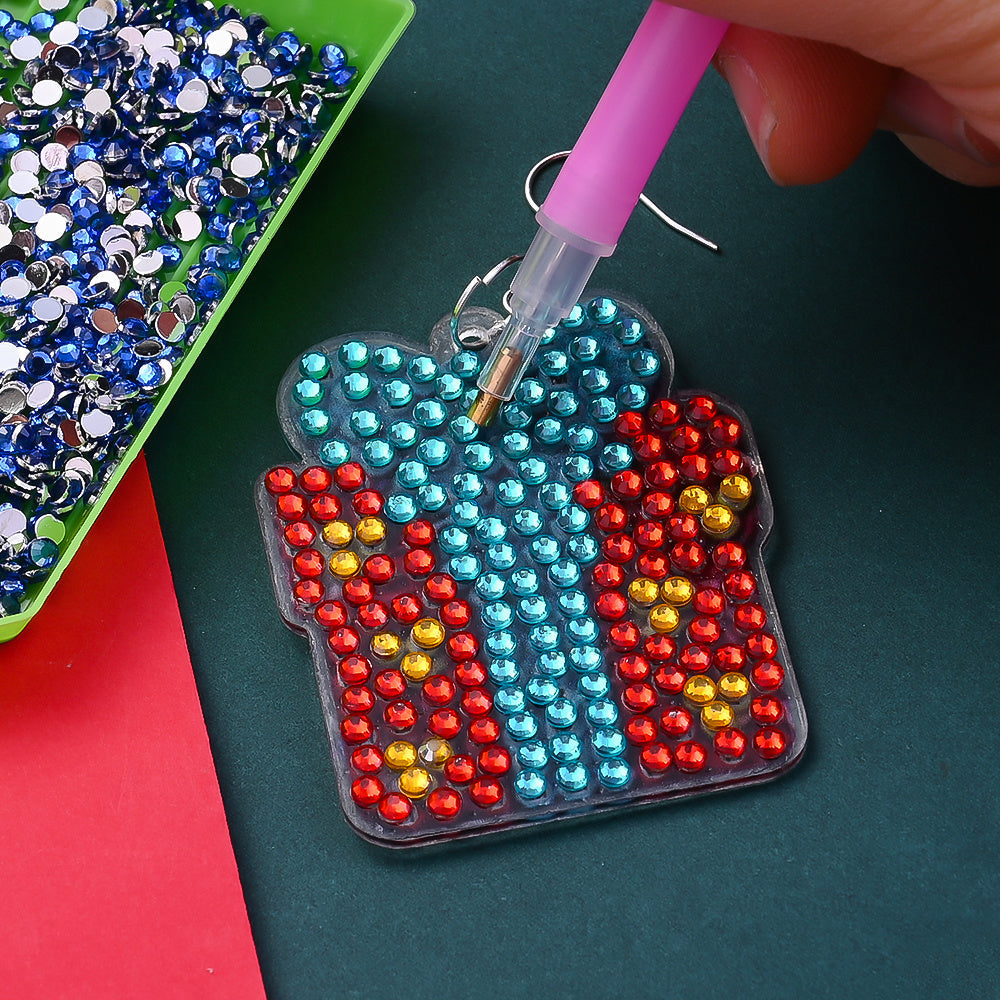 Acrylic Christmas Diamond Painting Earrings Set