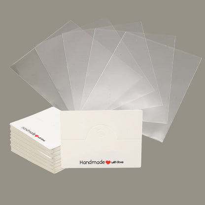 200PCS Handmade Jewelry Packaging Set with Clear Bags & Cards