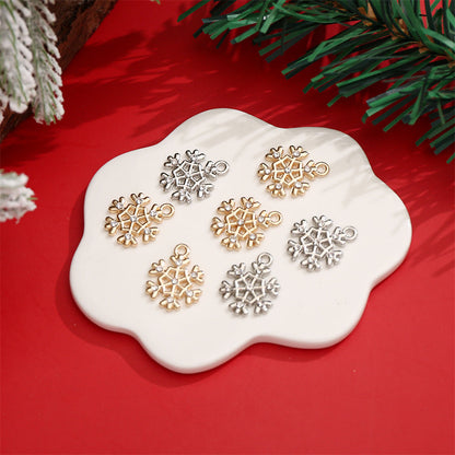 Christmas Rhinestone Snowflake Pendant Charms
