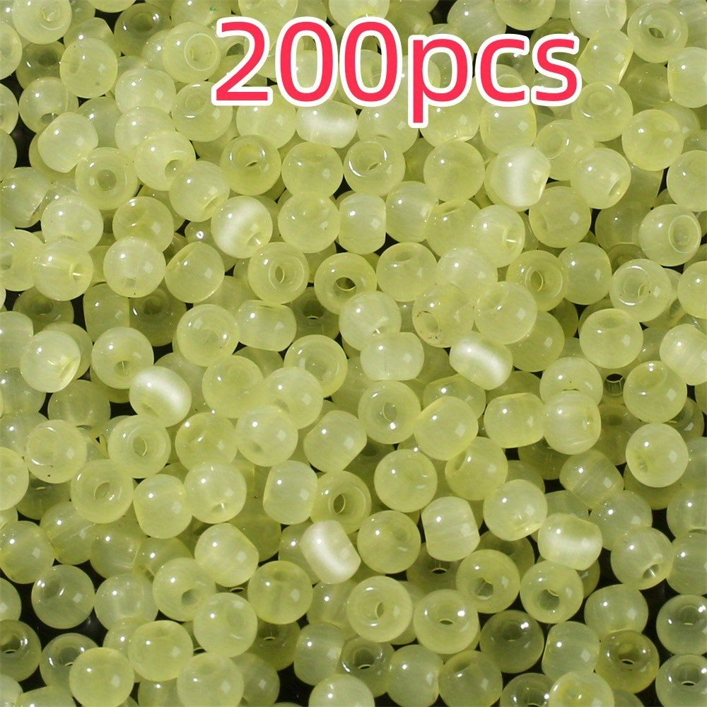 Mini Cat Eye Glass Spacer Beads