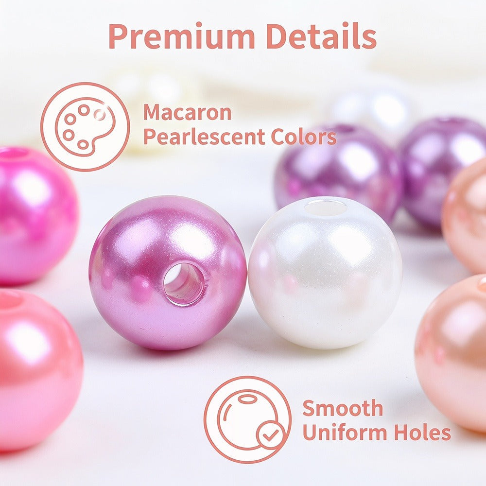 24-Color Acrylic Imitation Pearl Bead Kit