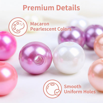 24-Color Acrylic Imitation Pearl Bead Kit