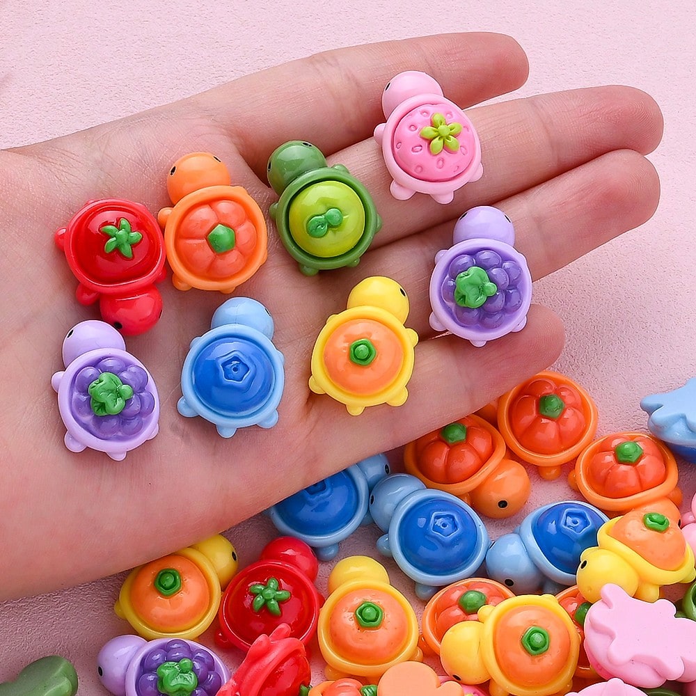 Pastoral Fruit Turtle Resin Beads