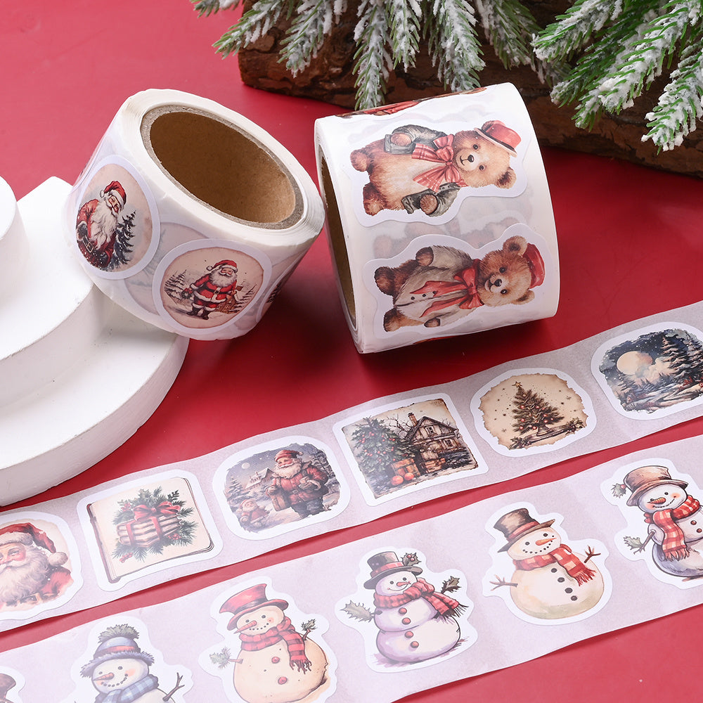 Christmas Pattern Roll Stickers