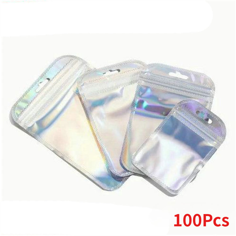 Iridescent Self-Sealing Jewelry Bags