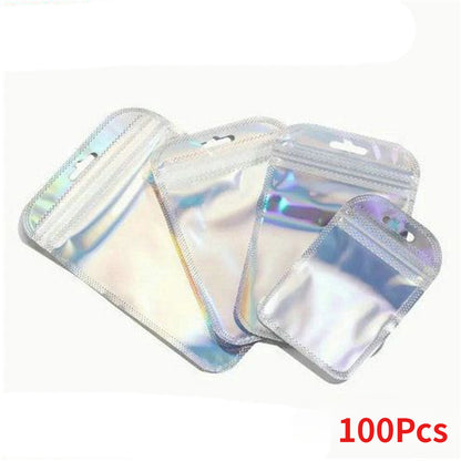 Iridescent Self-Sealing Jewelry Bags