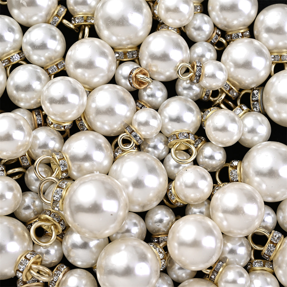 8/10/12/14/16 mm Acrylic Rhinestone Round Spacer Beads