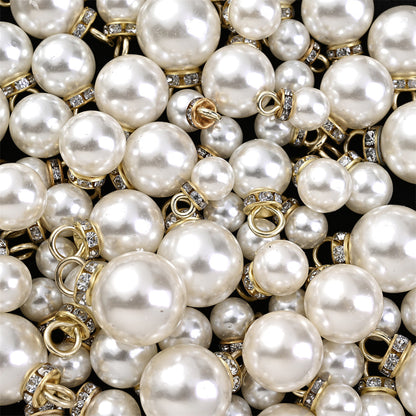 8/10/12/14/16 mm Acrylic Rhinestone Round Spacer Beads