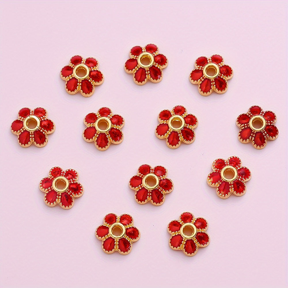 Vintage Alloy Flower Spacer Beads