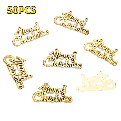 Merry Christmas Acrylic Pendant Charms