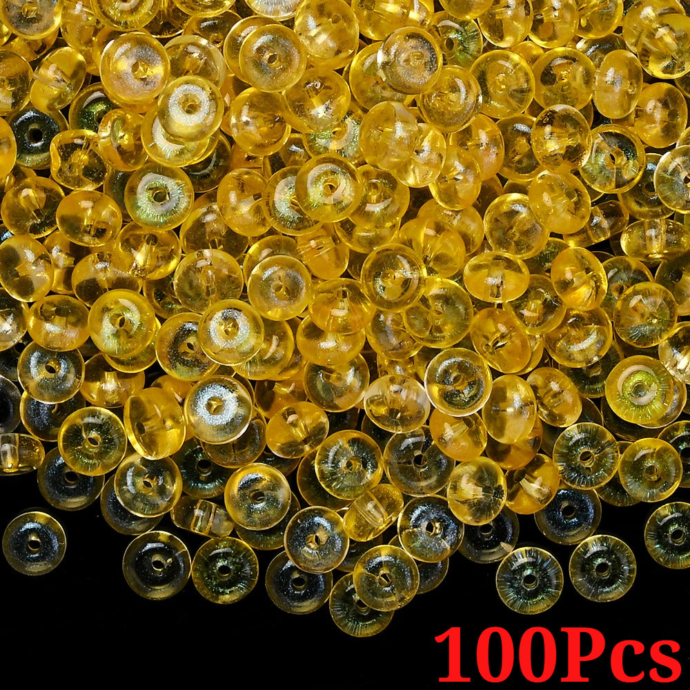 Flat Round Glass Beads