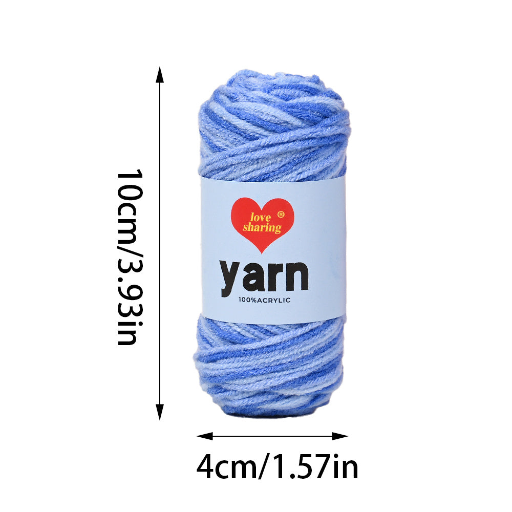 10PCS 10×4cm Rainbow Gradient Polyester Knitting Yarn