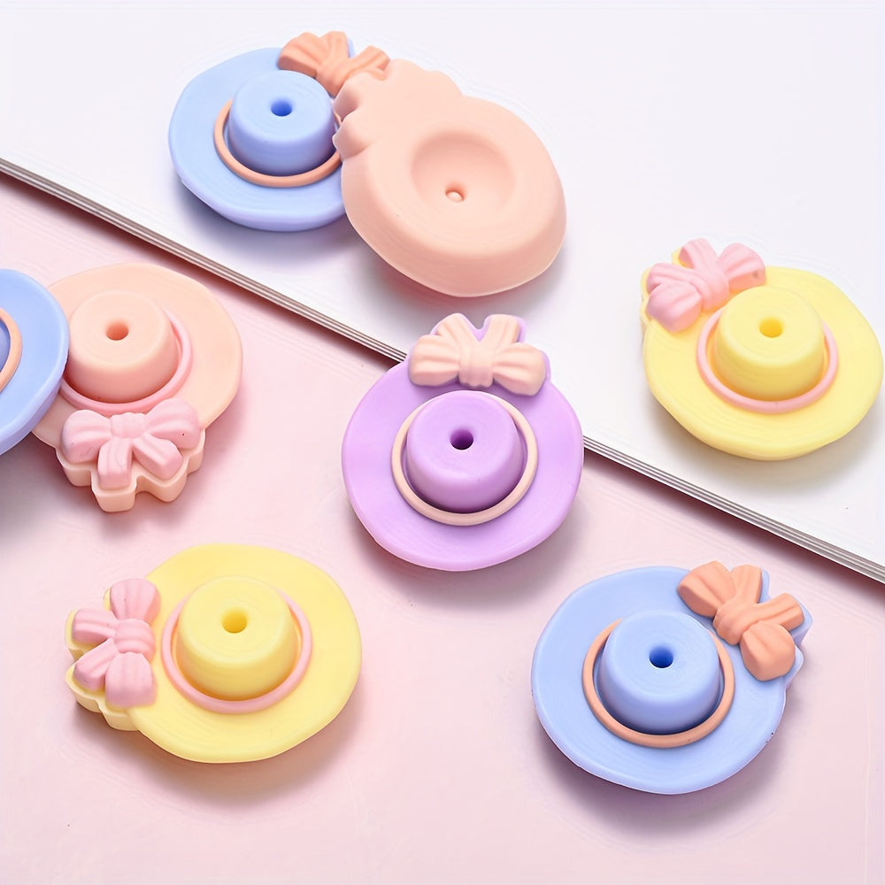 3D Bow Hat Silicone Beads