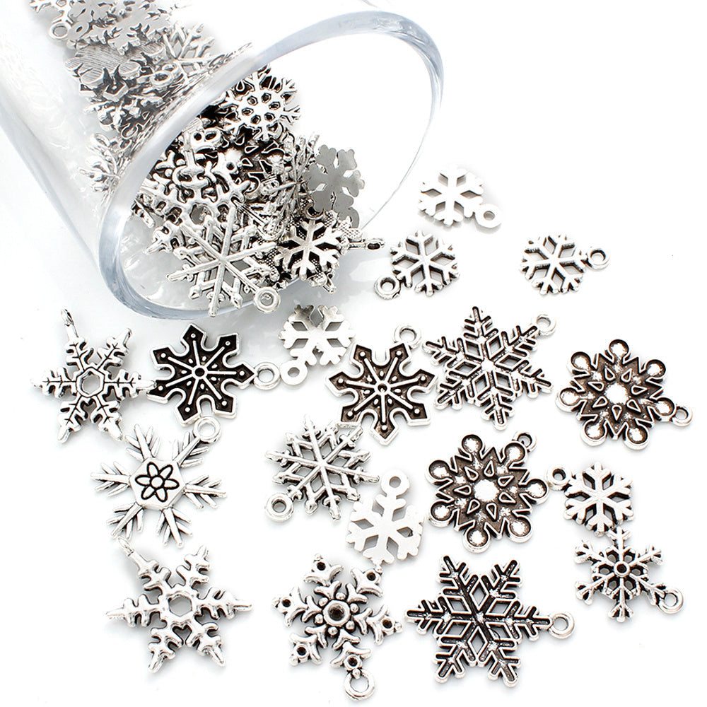 Hollow Snowflake Alloy Pendants