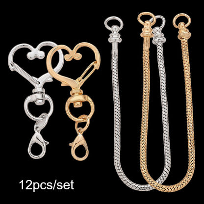 Blank Beadable Keychain Set