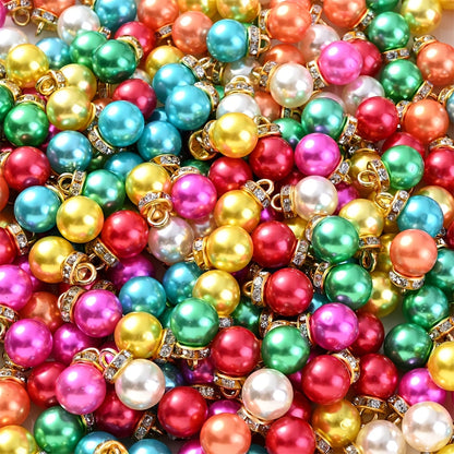 10x14 mm Christmas Acrylic Rhinestone Pendant Charms