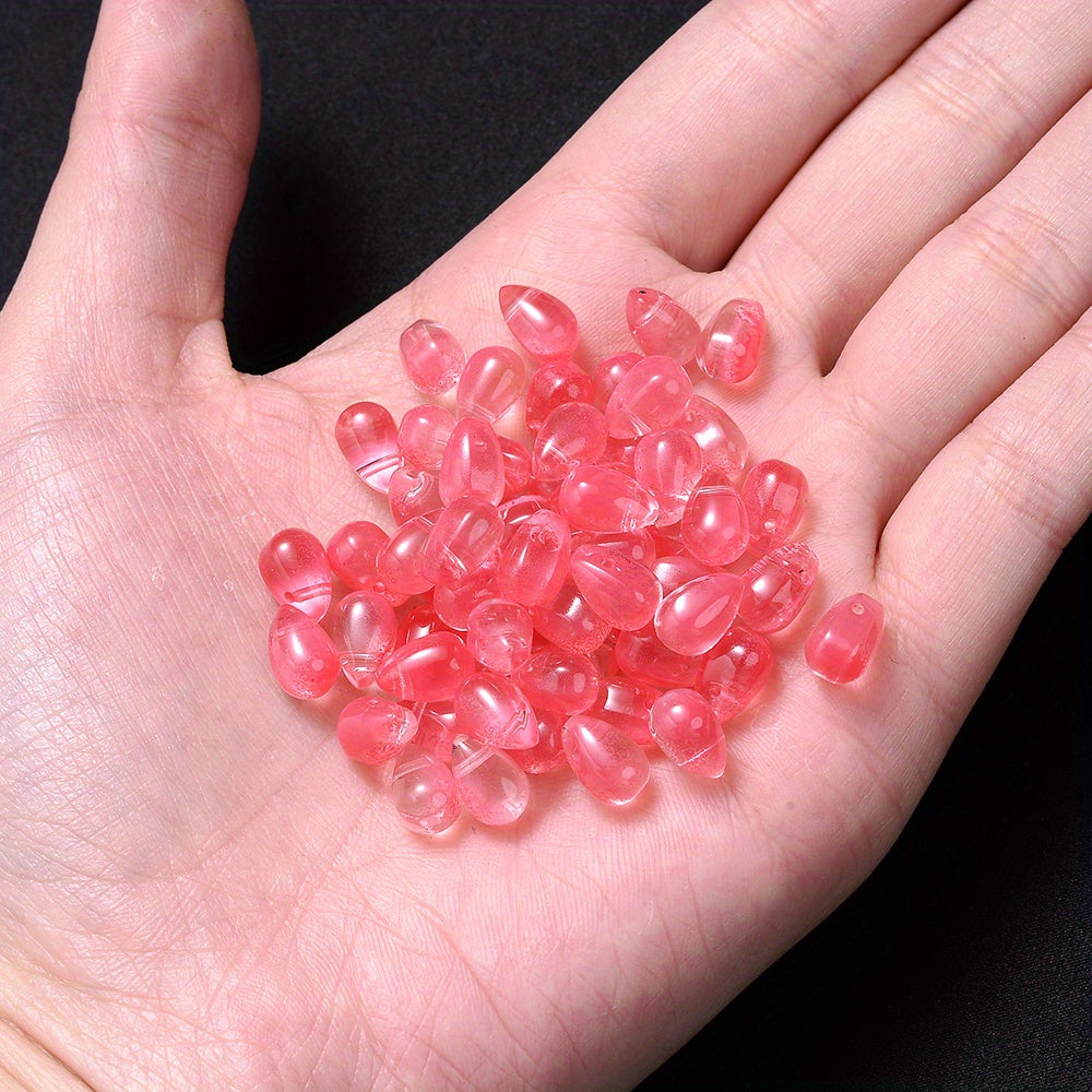 10PCS AB Water Drop Crystal-Style Bead Set