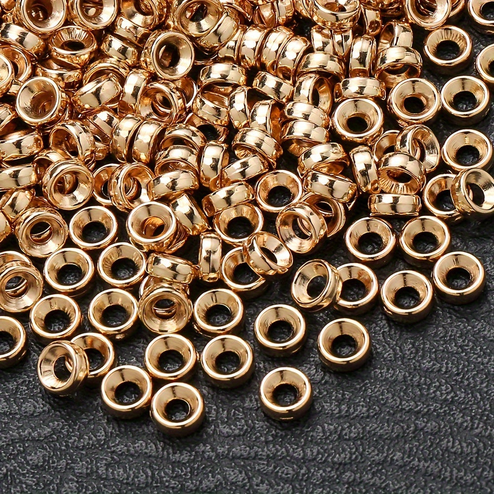 100PCS 7mm Large Hole Round Plastic Bead Set
