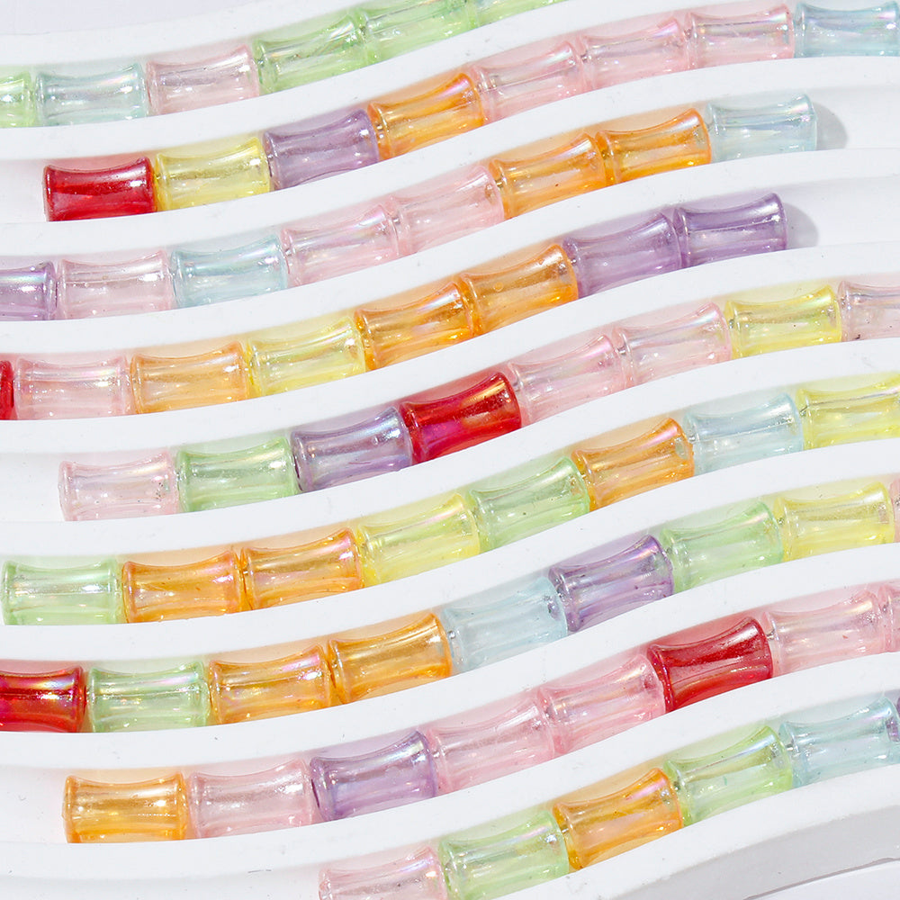 200PCS Mini Bamboo Joint Acrylic Imitation Pearl Spacer Beads