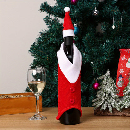 Christmas Velvet Wine Bottle Hat Covers