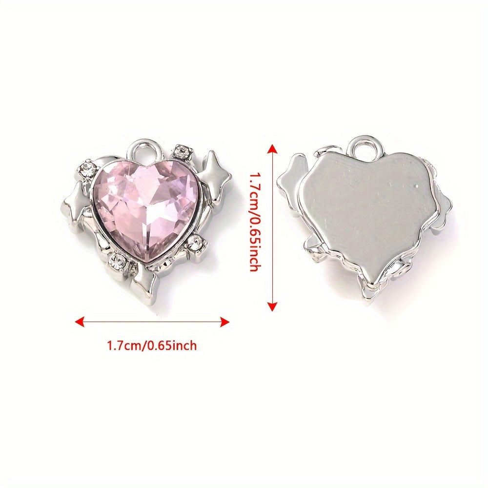 Heart Rhinestone Pendant Set