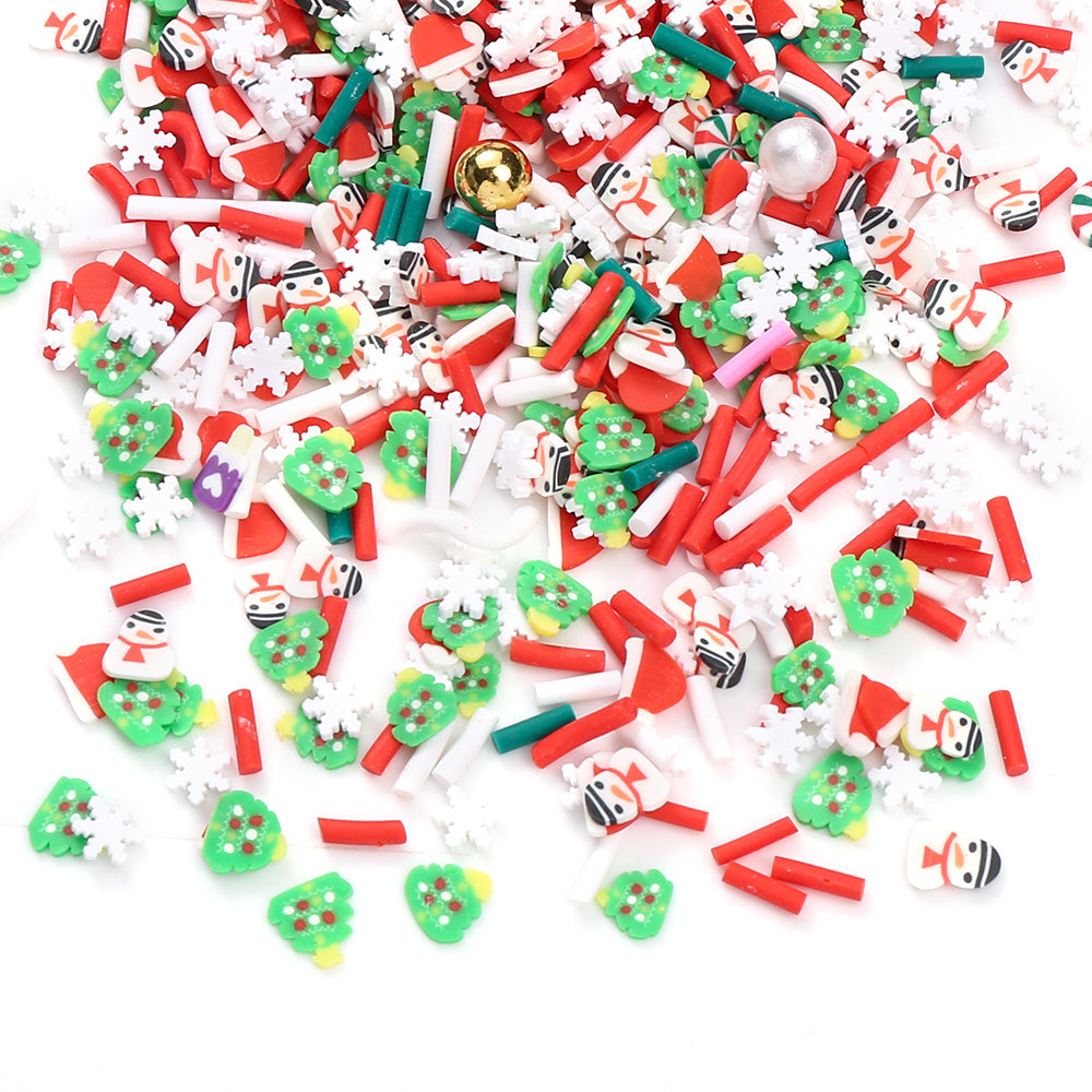 Christmas Polymer Clay Spacer Beads