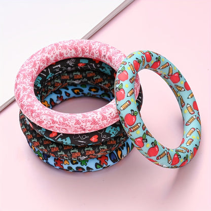 65mm Silicone Colorful Pattern O-Ring FrameBead Loops - DIY Jewelry
