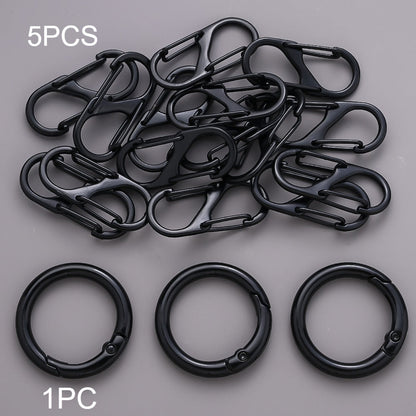 Black Alloy Double-Head Key Rings