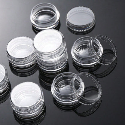 White Round Plastic Storage Boxes with Lids