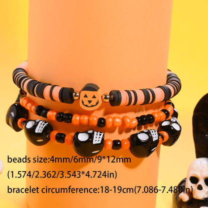 Halloween Beaded Bracelet Set