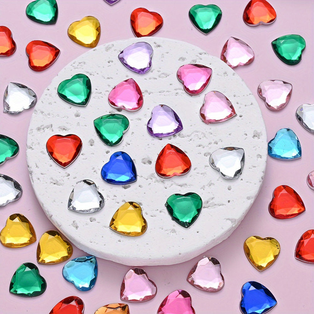 12 mm Acrylic Heart Decorative Patches