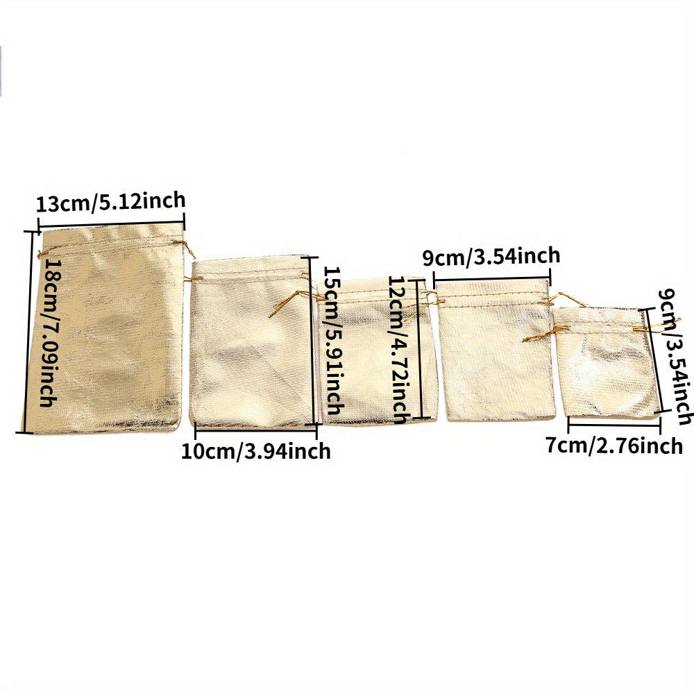 30-Piece Gold & Silver Drawstring Jewelry Gift Bags