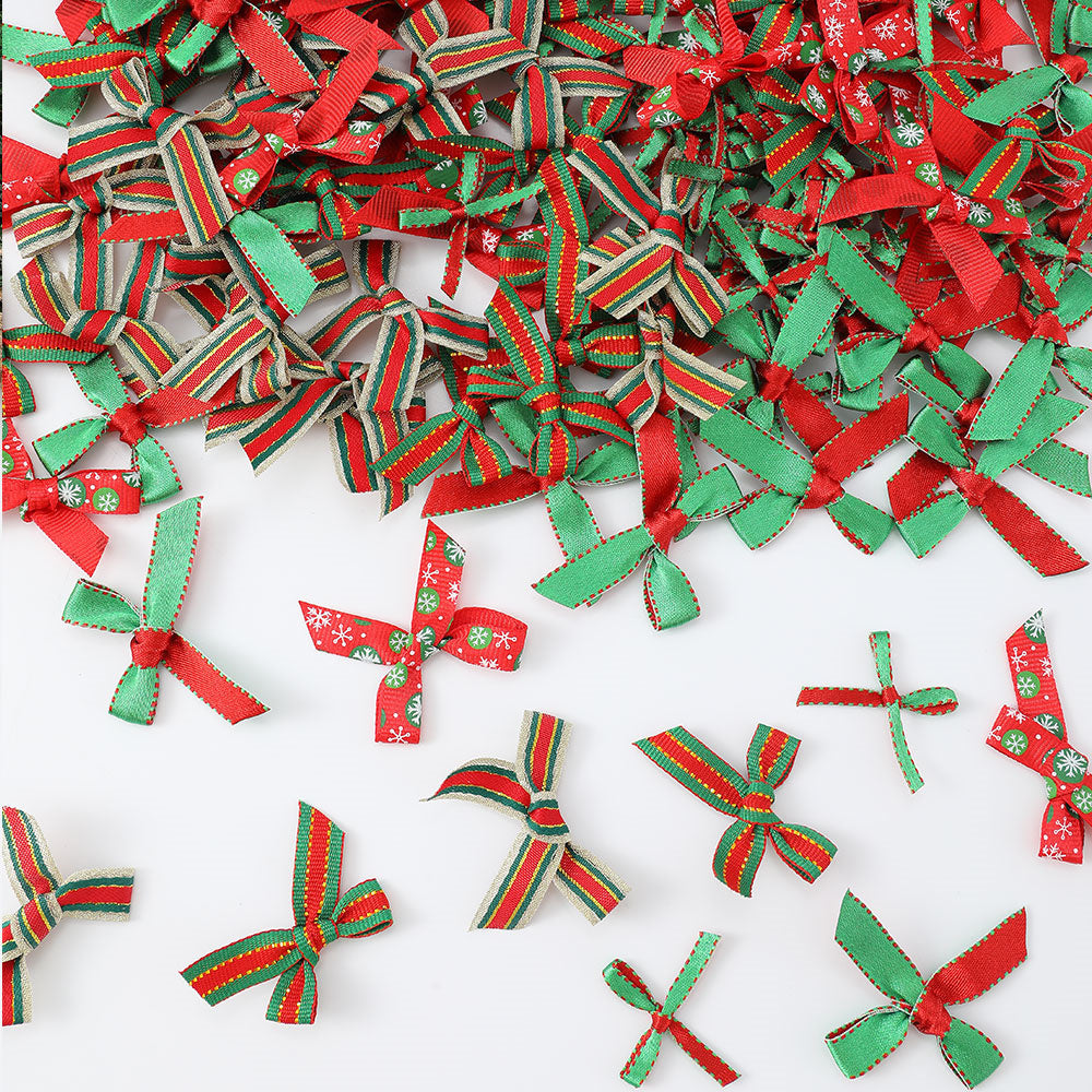 Christmas Mini Satin Ribbon Bows