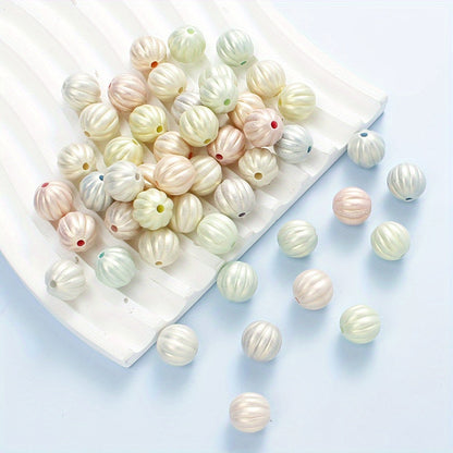 Macaron Pumpkin Acrylic Spacer Beads
