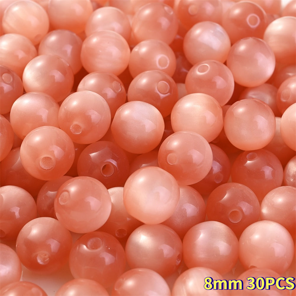 Cat Eye Resin Round Beads