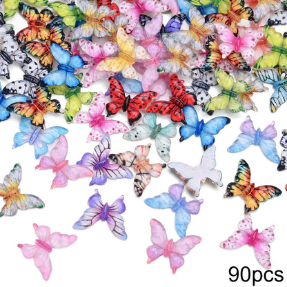 Mixed Butterfly Nail Art Decorations