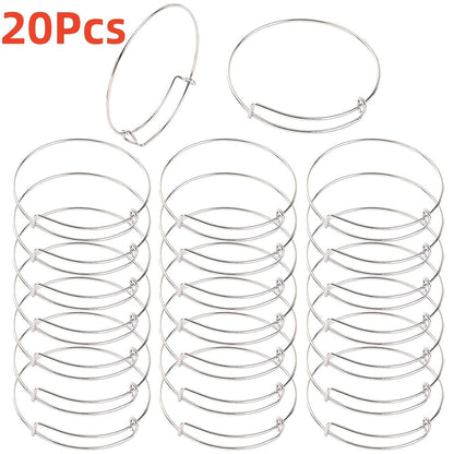 20PCS 53/65mm Adjustable Alloy Ring Set