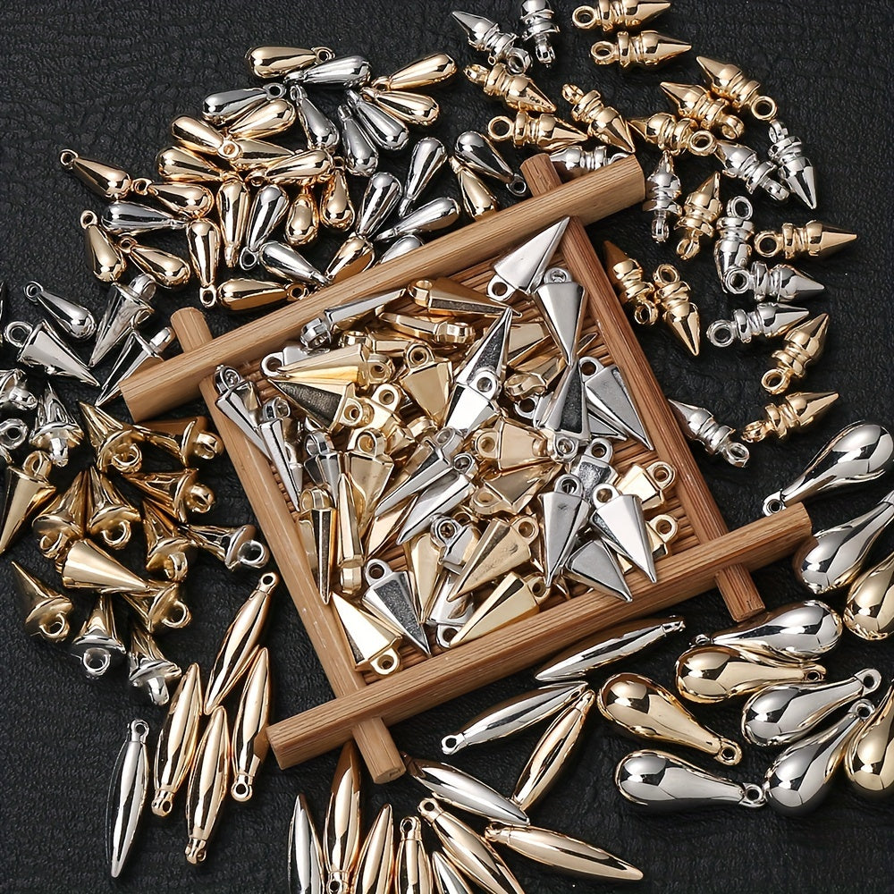 Gold & Silver CCB Plastic Pendants