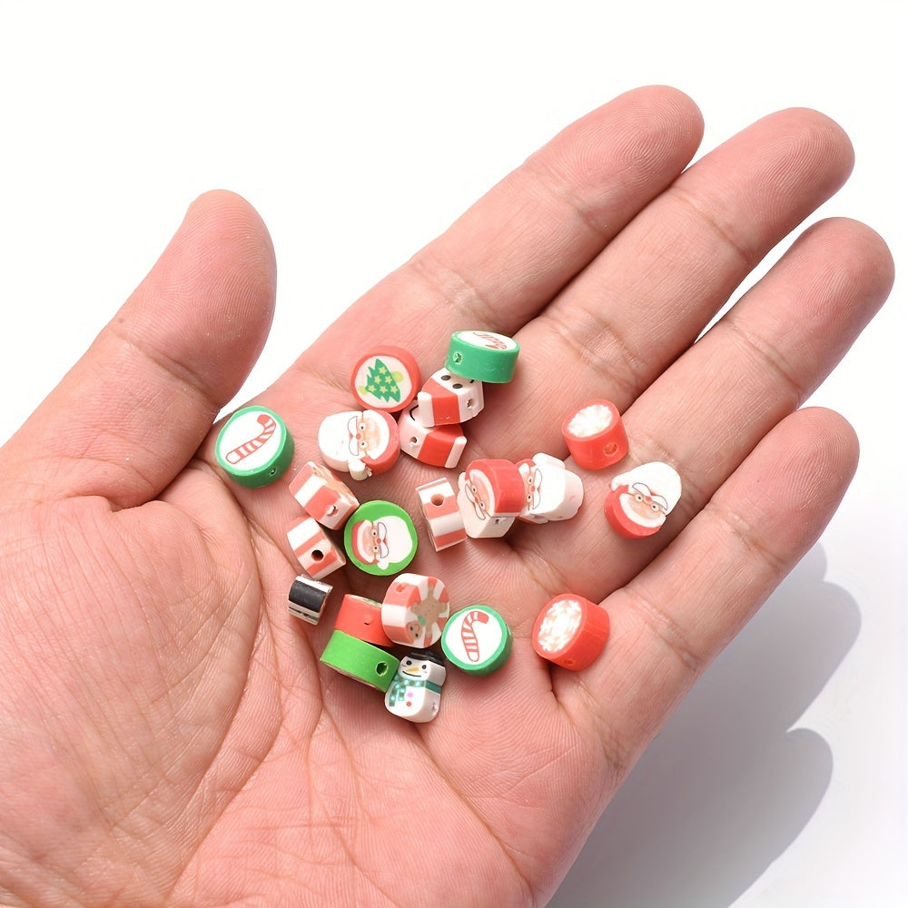 Christmas Polymer Clay Beads Set