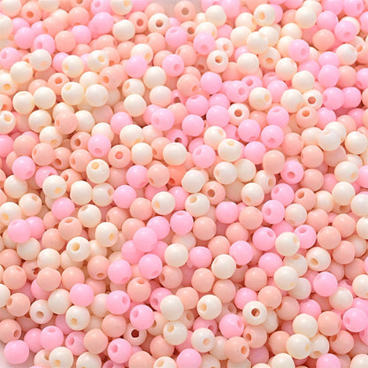 100PCS 4mm Solid Color Round Acrylic Bead Set