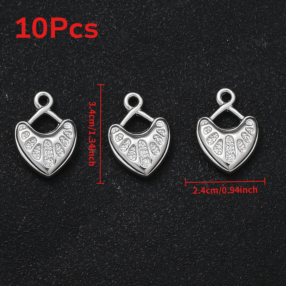 10/20PCS CCB Peach Heart Pendant Set