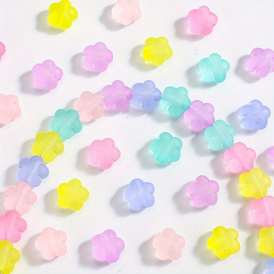 Colorful Flower Acrylic Spacer Beads