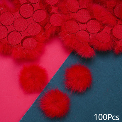 3.5 cm Artificial Mink Wool Buckle Embellishments