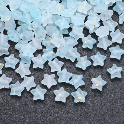9 mm Gradient Matte Star Acrylic Beads