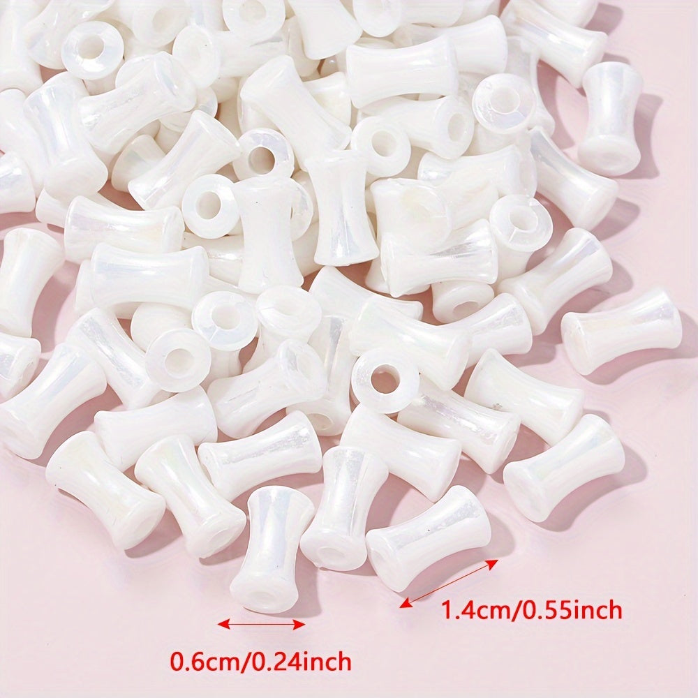 200PCS Mini Bamboo Joint Acrylic Imitation Pearl Spacer Beads