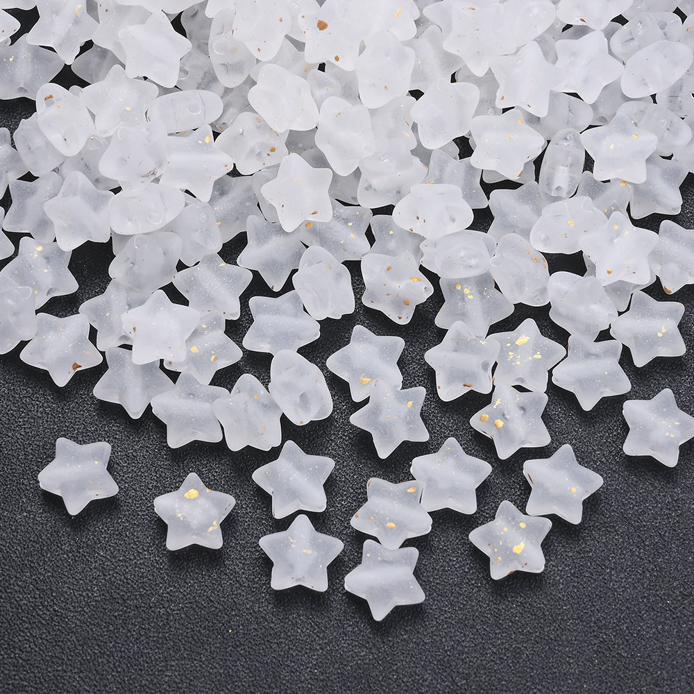 9 mm Gradient Matte Star Acrylic Beads