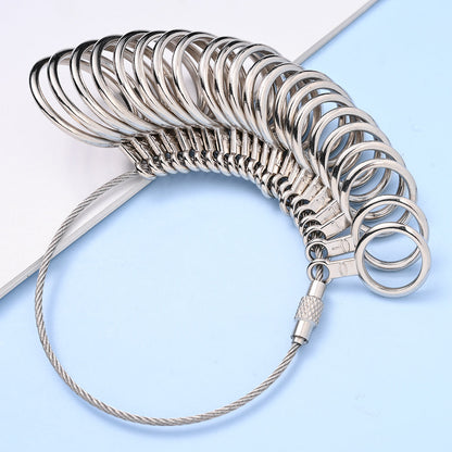 1-Piece Metal Ring Sizer Measuring Tool