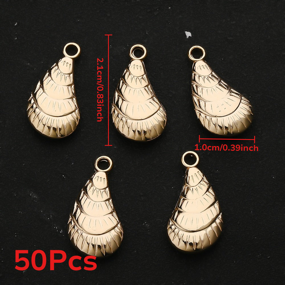 20/50PCS Gold & Silver CCB Seashell Pendant Charms