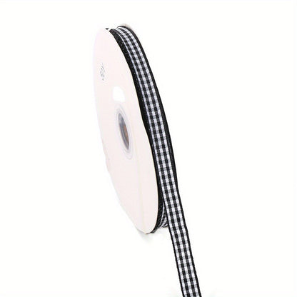 50 Yards/Roll 10 mm Christmas Plaid Satin Ribbon